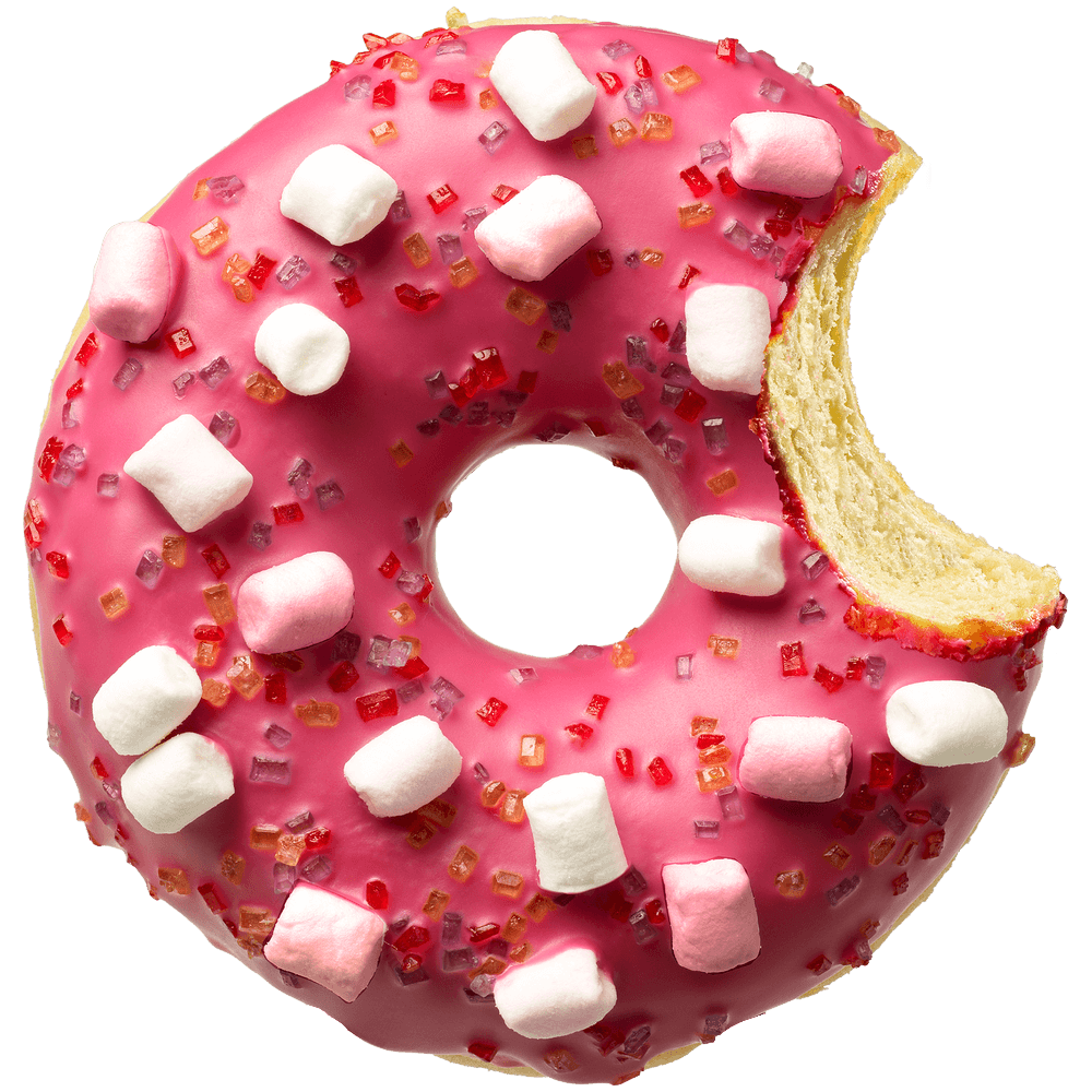 Donut strawberry taste & marshmellows